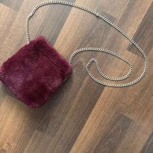 Maroon shoulder bag